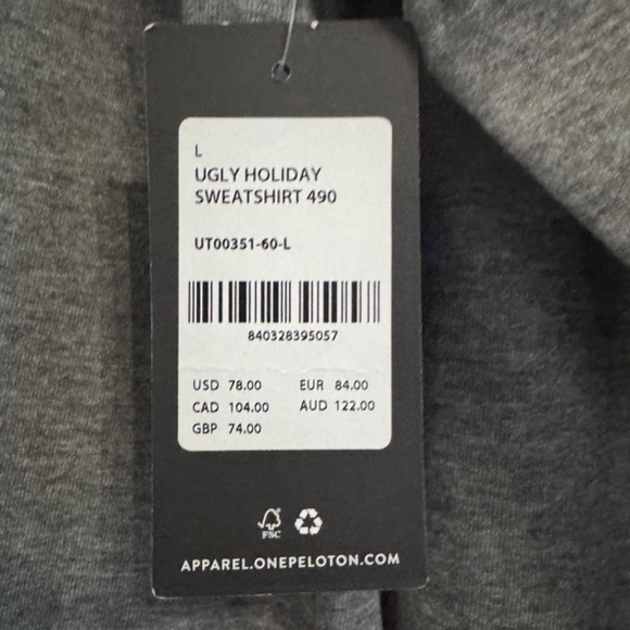 Peloton Holiday Crewneck "Ugly Holiday Sweatshirt" Unisex Size Large, NWT - Picture 3 of 6